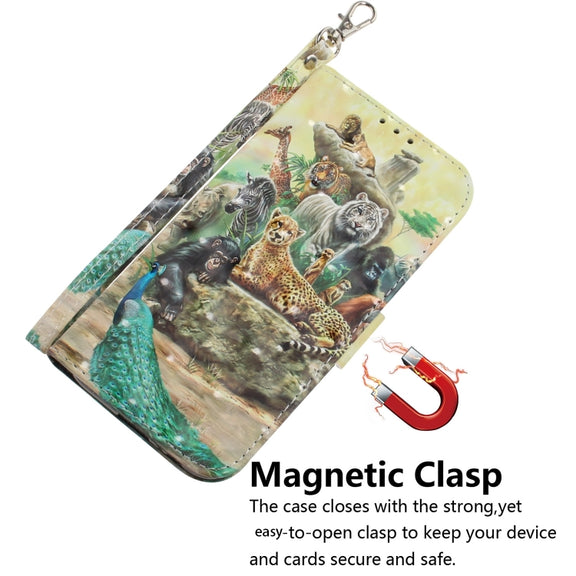 For Xiaomi Redmi K70 Pro / K70 3D Colored Flip Leather Phone Case(Zoo)