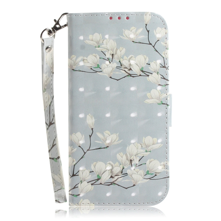 For Xiaomi Redmi K70 Pro / K70 3D Colored Flip Leather Phone Case(Magnolia)