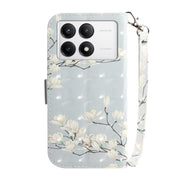 For Xiaomi Redmi K70 Pro / K70 3D Colored Flip Leather Phone Case(Magnolia)