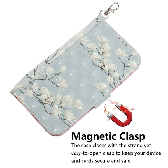 For Xiaomi Redmi K70 Pro / K70 3D Colored Flip Leather Phone Case(Magnolia)
