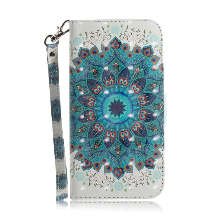 For Xiaomi Redmi K70 Pro / K70 3D Colored Flip Leather Phone Case(Peacock Wreath)