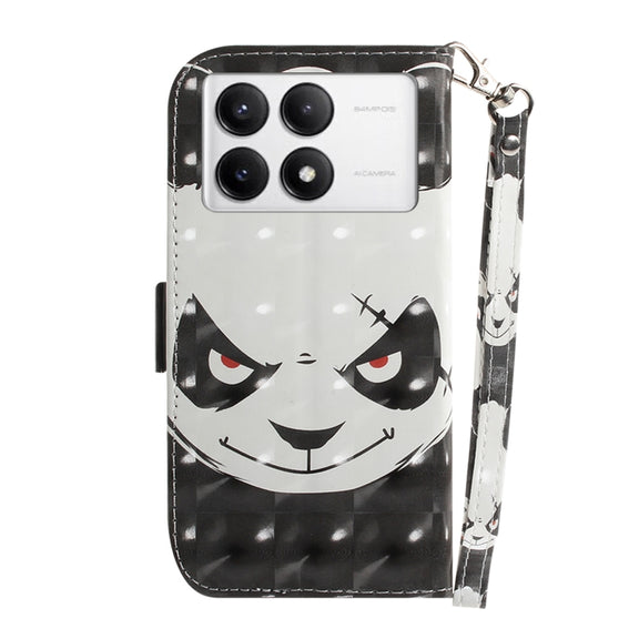 For Xiaomi Redmi K70 Pro / K70 3D Colored Flip Leather Phone Case(Angry Bear)