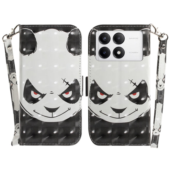 For Xiaomi Redmi K70 Pro / K70 3D Colored Flip Leather Phone Case(Angry Bear)