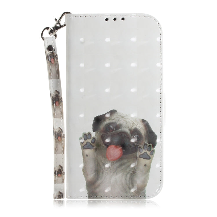 For Xiaomi Redmi K70 Pro / K70 3D Colored Flip Leather Phone Case(Pug)