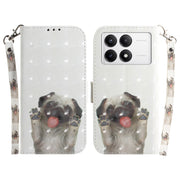 For Xiaomi Redmi K70 Pro / K70 3D Colored Flip Leather Phone Case(Pug)