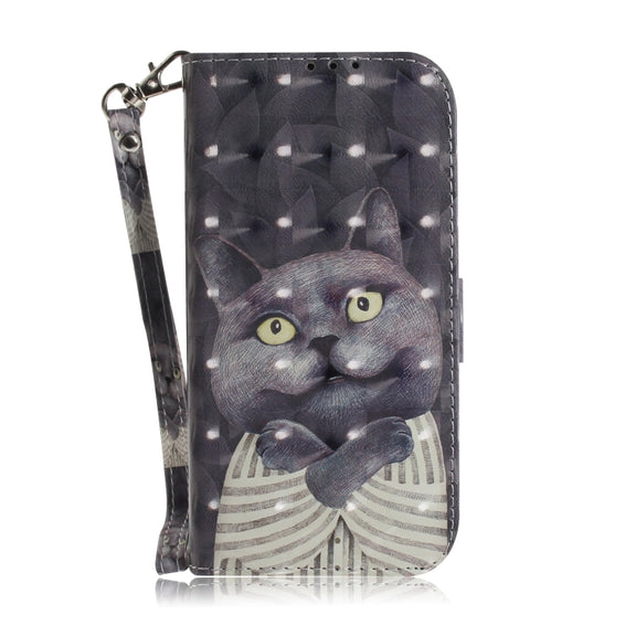 For Xiaomi Redmi K70 Pro / K70 3D Colored Flip Leather Phone Case(Hug Cat)