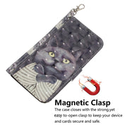 For Xiaomi Redmi K70 Pro / K70 3D Colored Flip Leather Phone Case(Hug Cat)