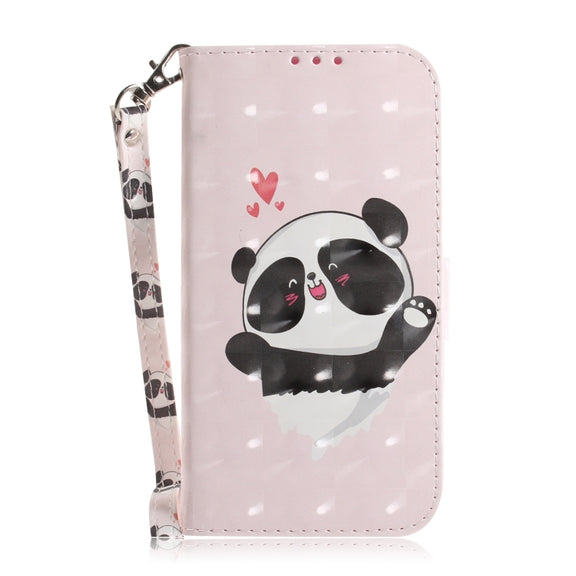 For Xiaomi Redmi K70 Pro / K70 3D Colored Flip Leather Phone Case(Heart Panda)