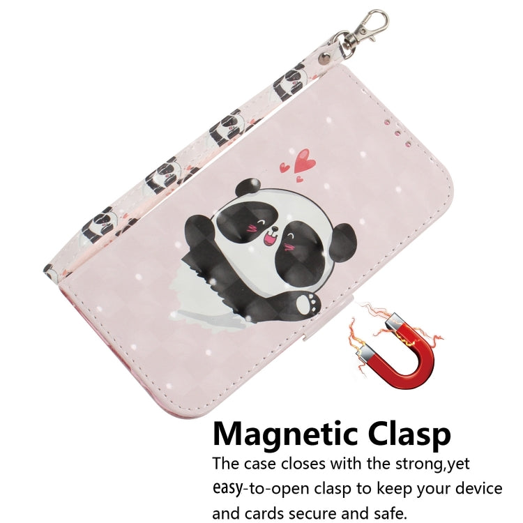 For Xiaomi Redmi K70 Pro / K70 3D Colored Flip Leather Phone Case(Heart Panda)