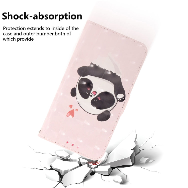 For Xiaomi Redmi K70 Pro / K70 3D Colored Flip Leather Phone Case(Heart Panda)