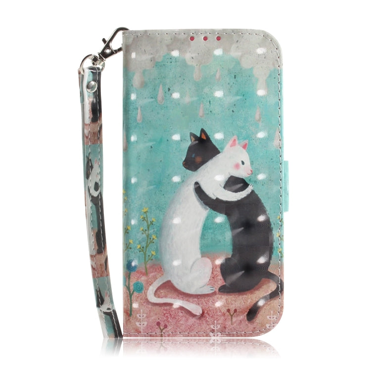 For Xiaomi Redmi K70 Pro / K70 3D Colored Flip Leather Phone Case(Black White Cat)
