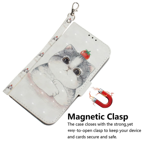 For Xiaomi Redmi K70 Pro / K70 3D Colored Flip Leather Phone Case(Cute Cat)