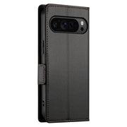 For Google Pixel 9 Pro Side Buckle Magnetic Frosted Leather Phone Case(Black)