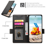 For Google Pixel 9 Pro Side Buckle Magnetic Frosted Leather Phone Case(Black)