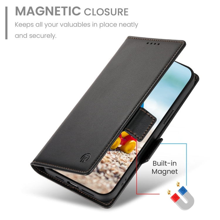 For Google Pixel 9 Pro Side Buckle Magnetic Frosted Leather Phone Case(Black)