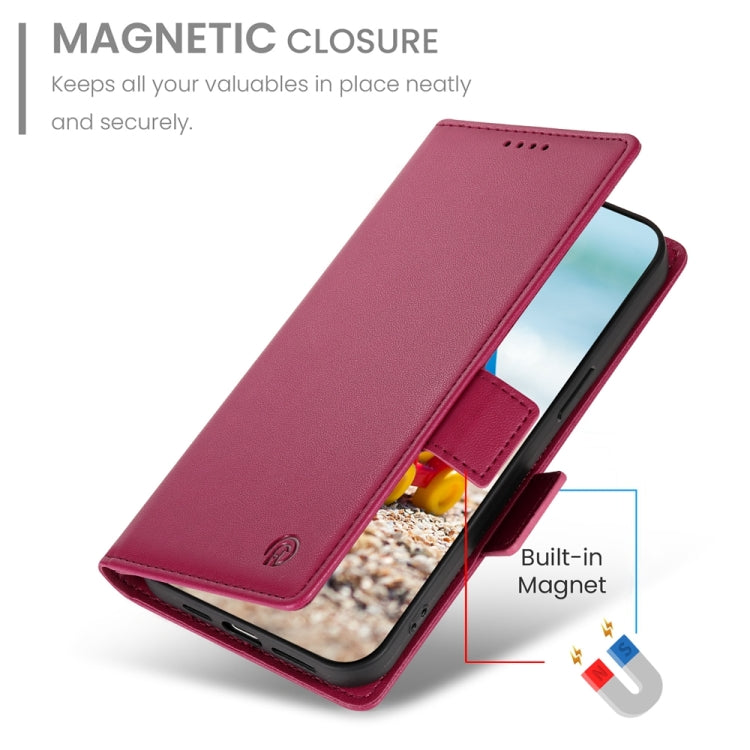 For Google Pixel 9 Pro Side Buckle Magnetic Frosted Leather Phone Case(Wine Red)
