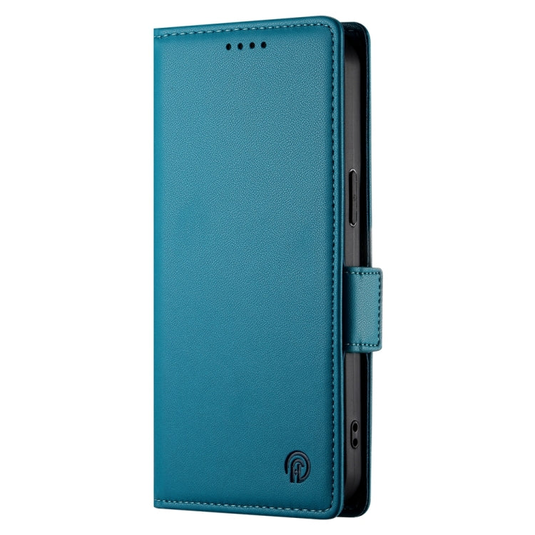 For Google Pixel 9 Pro Side Buckle Magnetic Frosted Leather Phone Case(Blue)