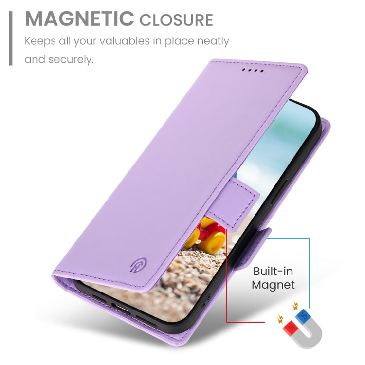 For Google Pixel 9 Pro Side Buckle Magnetic Frosted Leather Phone Case(Purple)