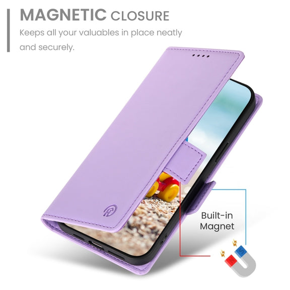 For Google Pixel 9 Pro Side Buckle Magnetic Frosted Leather Phone Case(Purple)