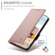 For Google Pixel 9 Side Buckle Magnetic Frosted Leather Phone Case(Rose Gold)