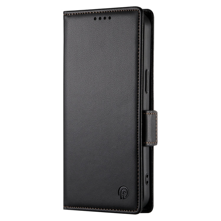For Google Pixel 9 Side Buckle Magnetic Frosted Leather Phone Case(Black)