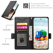For Google Pixel 9 Side Buckle Magnetic Frosted Leather Phone Case(Black)