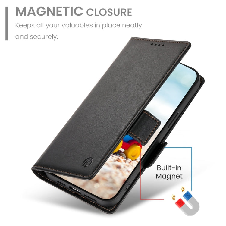 For Google Pixel 9 Side Buckle Magnetic Frosted Leather Phone Case(Black)