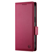 For Google Pixel 9 Side Buckle Magnetic Frosted Leather Phone Case(Wine Red)