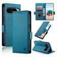 For Google Pixel 9 Side Buckle Magnetic Frosted Leather Phone Case(Blue) - Google Cases by PMC TechLife | Online Shopping South Africa | PMC TechLife | Buy Now Pay Later Mobicred