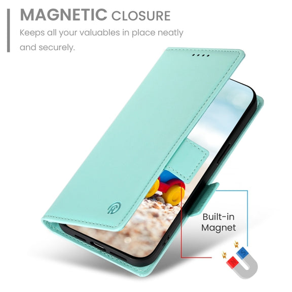 For Google Pixel 9 Side Buckle Magnetic Frosted Leather Phone Case(Mint Green)