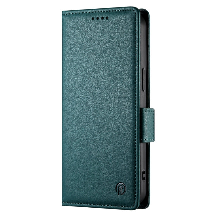 For Google Pixel 9 Side Buckle Magnetic Frosted Leather Phone Case(Dark Green)