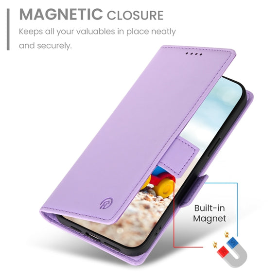 For Google Pixel 9 Side Buckle Magnetic Frosted Leather Phone Case(Purple)