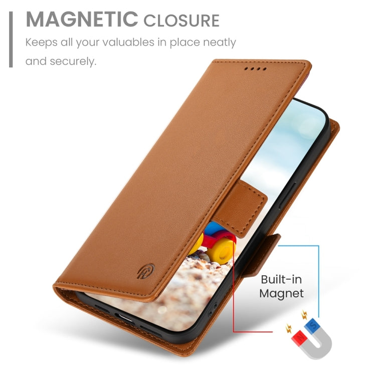 For Google Pixel 9 Side Buckle Magnetic Frosted Leather Phone Case(Brown)