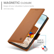 For Google Pixel 9 Side Buckle Magnetic Frosted Leather Phone Case(Brown)