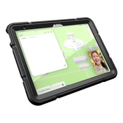 For iPad Air 11 2025 / 2024 Armor Holder Silicone Hybrid PC Tablet Case(Black)
