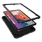 For iPad Air 11 2025 / 2024 Armor Holder Silicone Hybrid PC Tablet Case(Black)