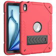 For iPad Air 11 2025 / 2024 Armor Holder Silicone Hybrid PC Tablet Case(Red Black) - iPad Air 11 2025 / 2024 Cases by PMC TechLife | Online Shopping South Africa | PMC TechLife | Buy Now Pay Later Mobicred