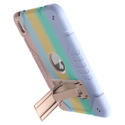 For iPad Air 11 2025 / 2024 Armor Holder Silicone Hybrid PC Tablet Case(Gradient Color Gold)