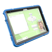For iPad Air 11 2025 / 2024 Armor Holder Silicone Hybrid PC Tablet Case(Blue)
