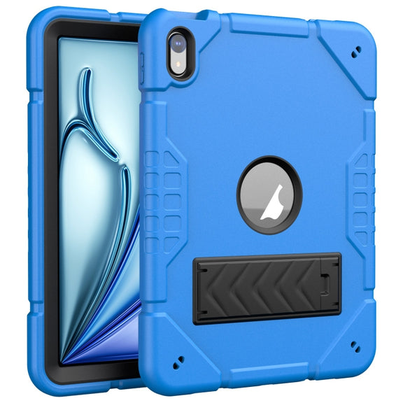 For iPad Air 11 2025 / 2024 Armor Holder Silicone Hybrid PC Tablet Case(Blue)