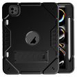 For iPad Pro 11 2024 Armor Holder Silicone Hybrid PC Tablet Case(Black) - iPad Pro 11 2024 Cases by PMC TechLife | Online Shopping South Africa | PMC TechLife | Buy Now Pay Later Mobicred