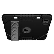 For iPad Pro 11 2024 Armor Holder Silicone Hybrid PC Tablet Case(Black)