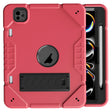 For iPad Pro 11 2024 Armor Holder Silicone Hybrid PC Tablet Case(Red Black) - iPad Pro 11 2024 Cases by PMC TechLife | Online Shopping South Africa | PMC TechLife | Buy Now Pay Later Mobicred