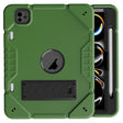 For iPad Pro 11 2024 Armor Holder Silicone Hybrid PC Tablet Case(Army Green Black) - iPad Pro 11 2024 Cases by PMC TechLife | Online Shopping South Africa | PMC TechLife | Buy Now Pay Later Mobicred