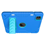 For iPad Pro 11 2024 Armor Holder Silicone Hybrid PC Tablet Case(Blue)