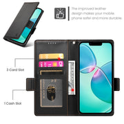 For iPhone 16e Side Buckle Magnetic Frosted Leather Phone Case(Black)