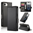 For iPhone 16e Side Buckle Magnetic Frosted Leather Phone Case(Black) - iPhone 16e Cases by PMC TechLife | Online Shopping South Africa | PMC TechLife | Buy Now Pay Later Mobicred