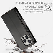 For iPhone 16 Pro Side Buckle Magnetic Frosted Leather Phone Case(Black)