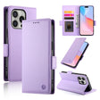 For iPhone 16 Pro Side Buckle Magnetic Frosted Leather Phone Case(Purple) - iPhone 16 Pro Cases by PMC TechLife | Online Shopping South Africa | PMC TechLife | Buy Now Pay Later Mobicred