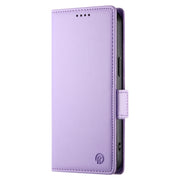 For iPhone 16 Plus Side Buckle Magnetic Frosted Leather Phone Case(Purple)